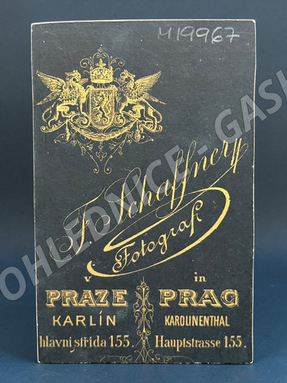 Stará fotografie Praha muž s dítětem ateliér Schaffner (M19967)