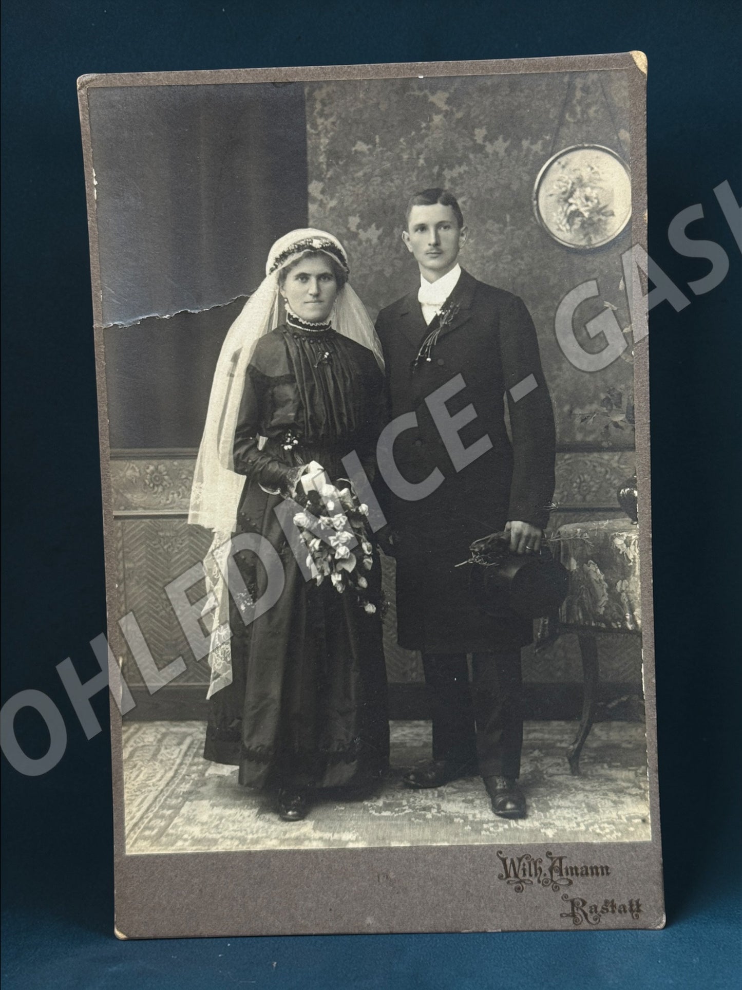 Stará fotografie Rastatt svatební pár (M20000)