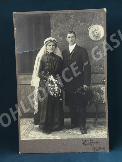 Stará fotografie Rastatt svatební pár (M20000)