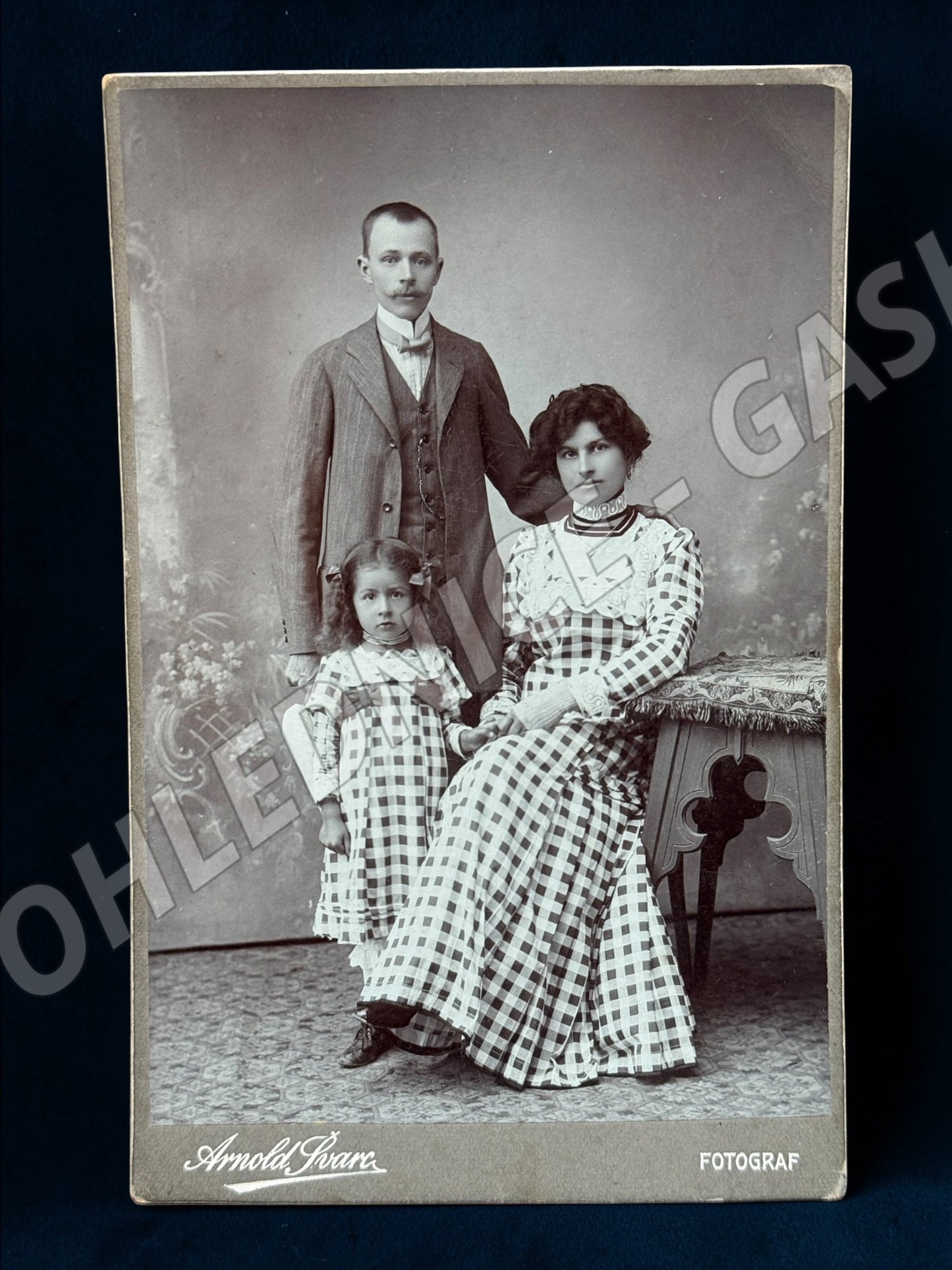 Stará fotografie Velká Bystřice rodinný portrét (M20001)