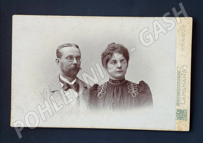 Stará fotografie Praha manželský pár ateliér Langhans (M20005)