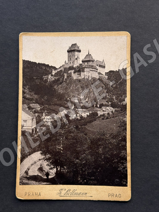 Stará fotografie Praha hrad Karlštejn ateliér K. Bellmann (M20075)