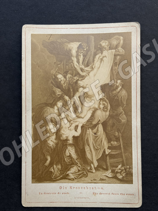 Stará fotografie náboženský motiv Snímání z kříže (M20078)