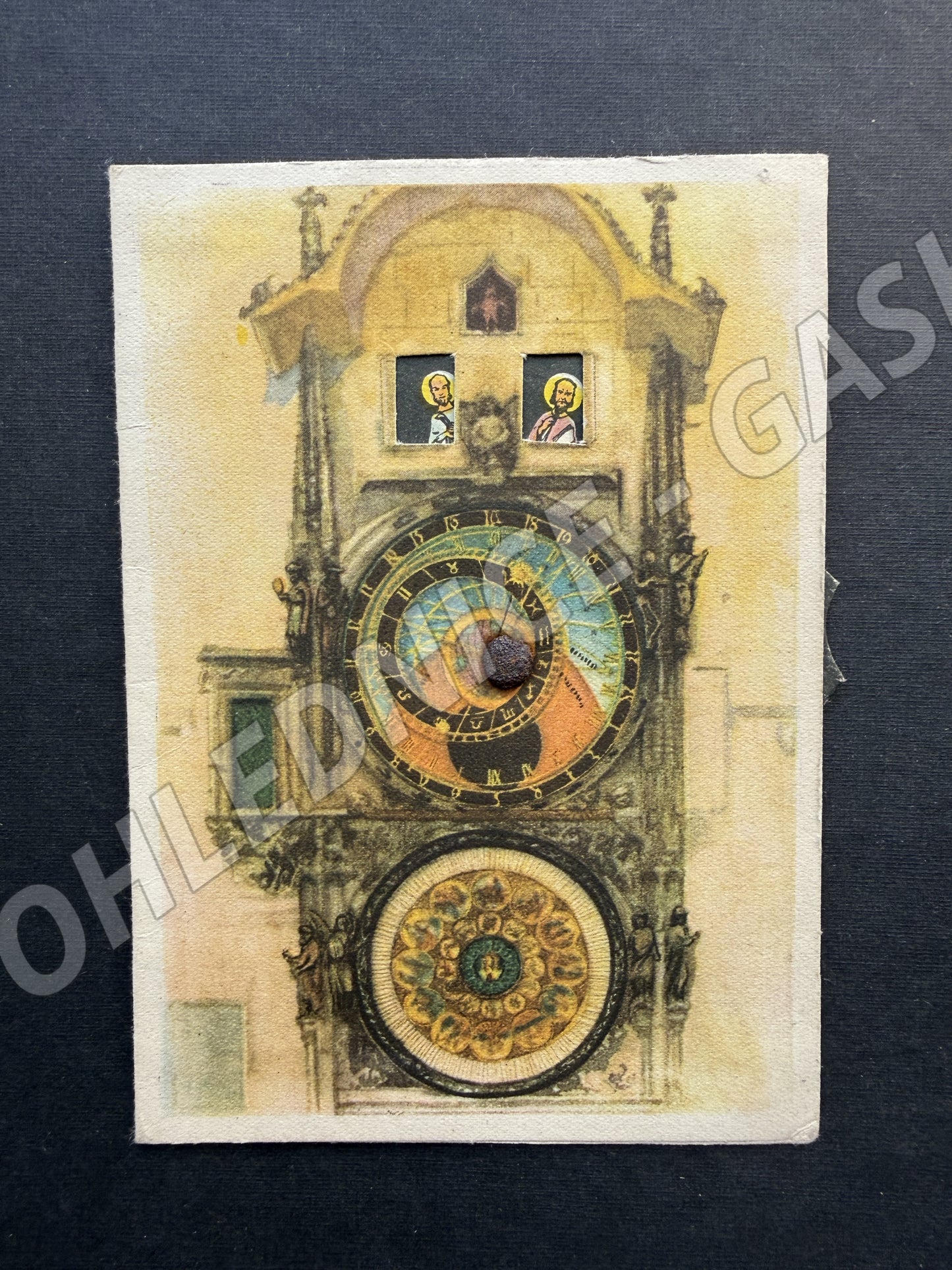Pohlednice Praha Orloj kolorovaná kresba (M20084)