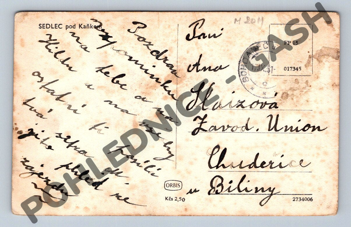 Pohlednice Sedlec u Kutné Hory klášter PP 1931 (M2011)