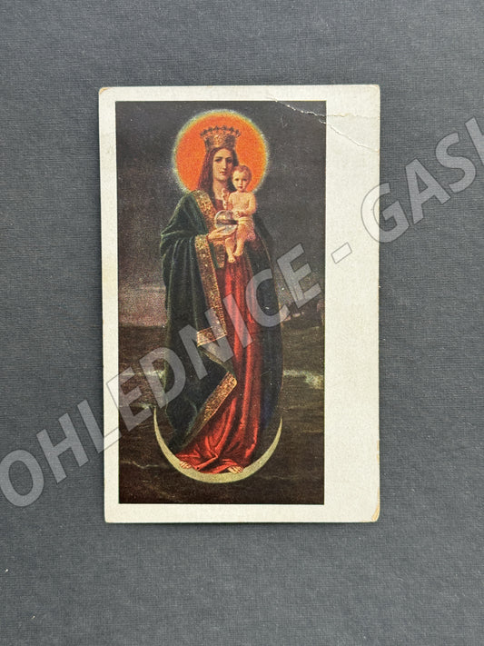 Pohlednice náboženský motiv Panna Marie s Ježíškem 1958 (M20126)