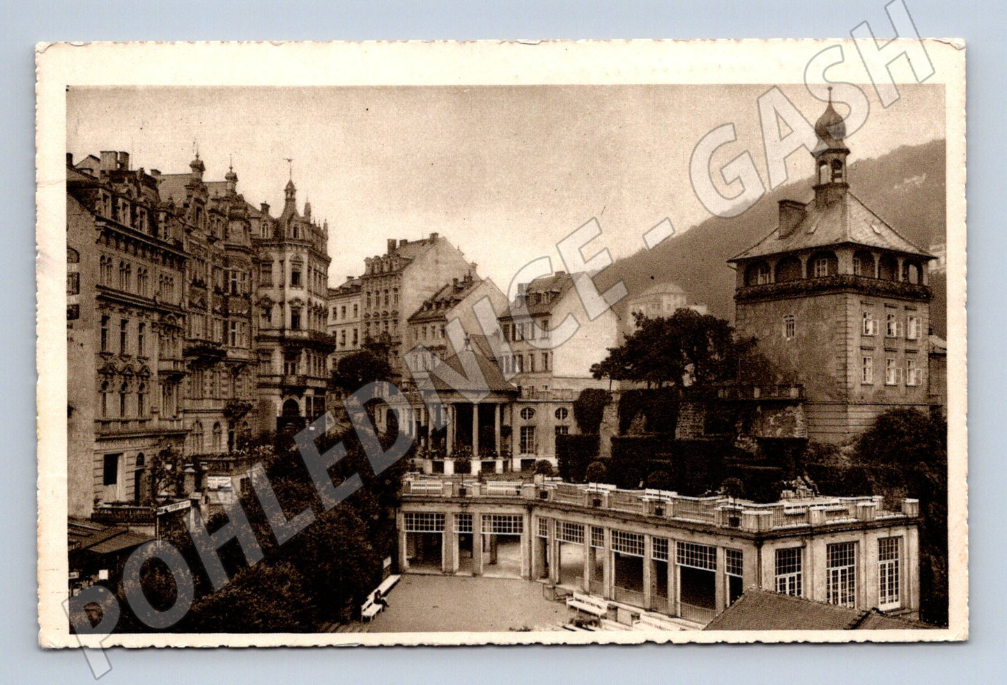 Pohlednice Karlovy Vary Zámecký vrch s pramenem (M20143)