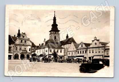 Pohlednice Pelhřimov náměstí 1947 (M20150)