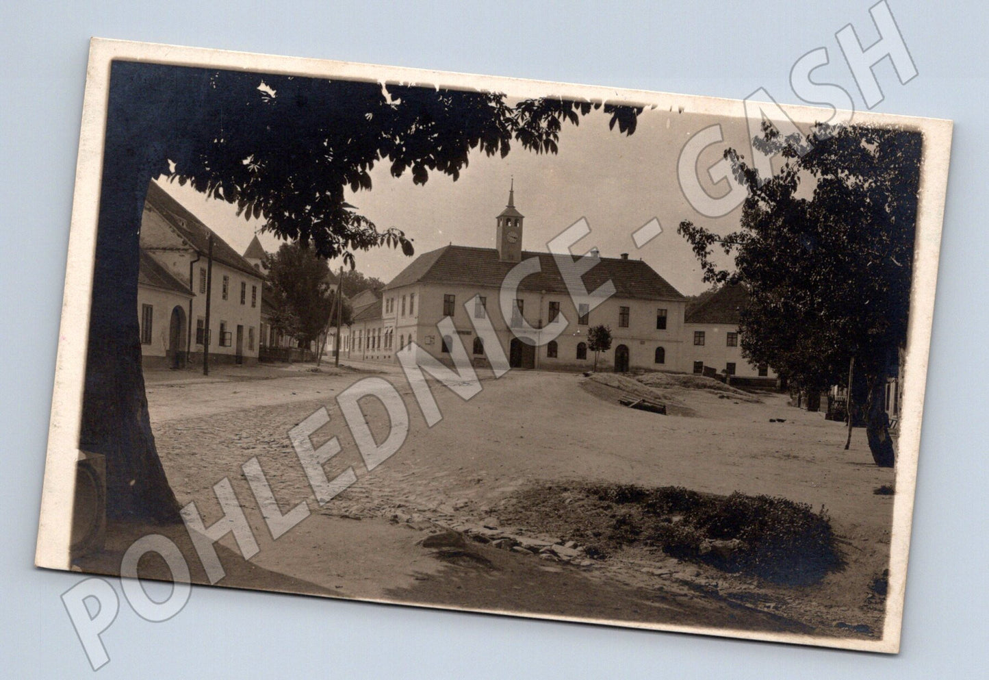 Pohlednice Vemyslice náměstí 1927 (M20167)