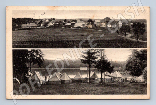 Pohlednice Tři studně Sykovec 1938 (M20171)