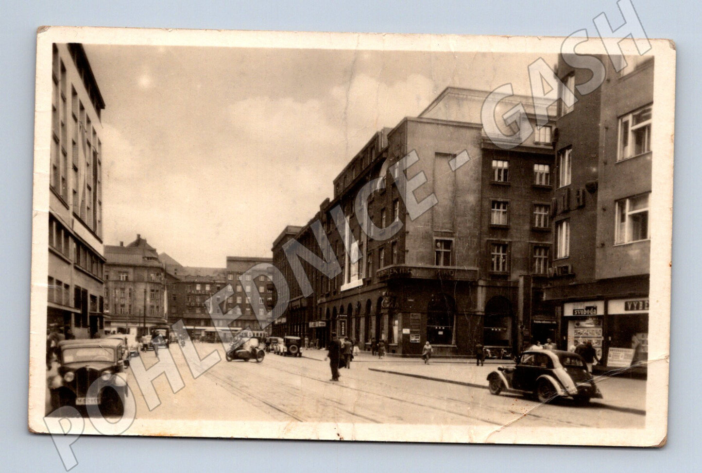 Pohlednice Ostrava třída Jiřího Dimitrova 1951 (M20184)