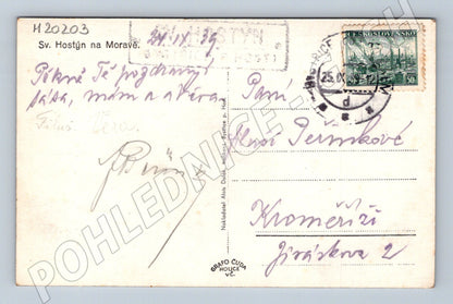 Pohlednice Svatý Hostýn na Moravě 1939 (M20203)
