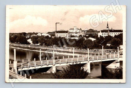 Pohlednice Přerov most a řeka malý formát (M20206)