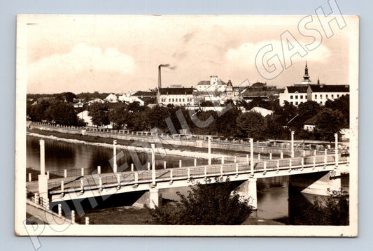 Pohlednice Přerov most a řeka malý formát (M20206)