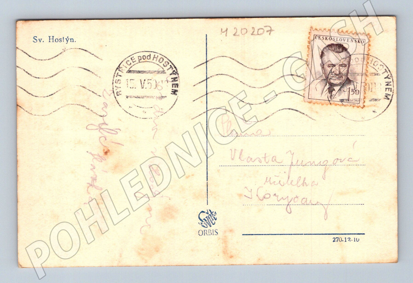 Pohlednice Svatý Hostýn bazilika 1953 (M20207)