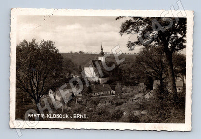 Pohlednice Klobouky u Brna kostel 1943 (M20219)