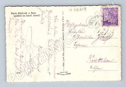 Pohlednice Klobouky u Brna kostel 1943 (M20219)