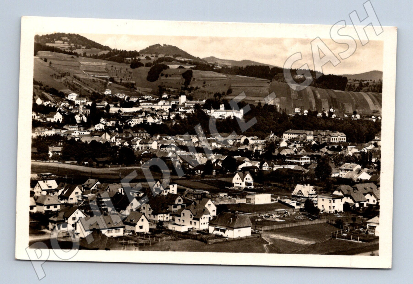 Pohlednice Vsetín panorama města 50 léta (M20224)