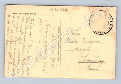 Pohlednice Lázně Dolní Lipová 1934 (M20226)