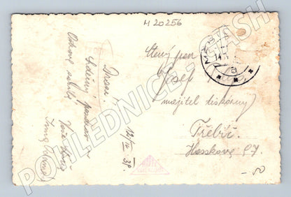 Pohlednice Ostrov nad Oslavou interiér kostela 1937 (M20256)