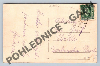 Pohlednice Františkovy Lázně Hudební náměstí 1924 (M2026)