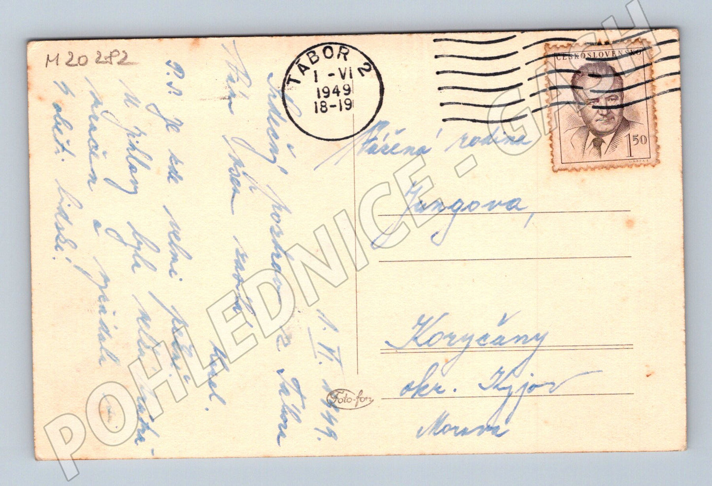 Pohlednice Tábor více pohledů 1949 (M20282)