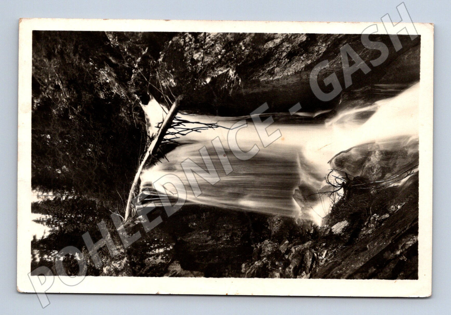 Pohlednice vodopád Opavice Karlova Studánka 1950 (M20319)