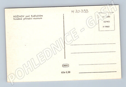 Pohlednice Rožnov muzeum dřevěný kostel (M20333)