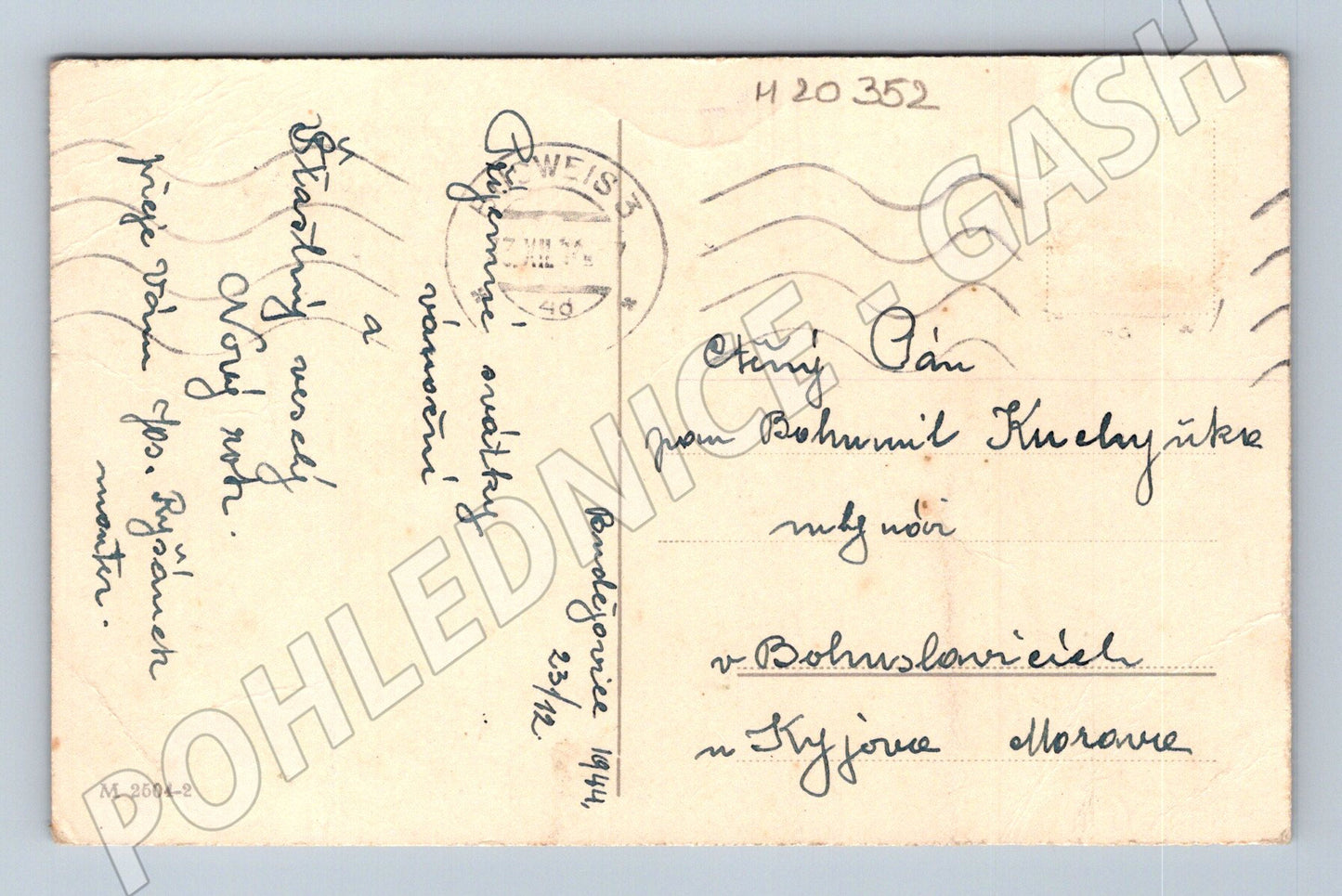 Pohlednice venkovská krajina ČR 1944 (M20352)