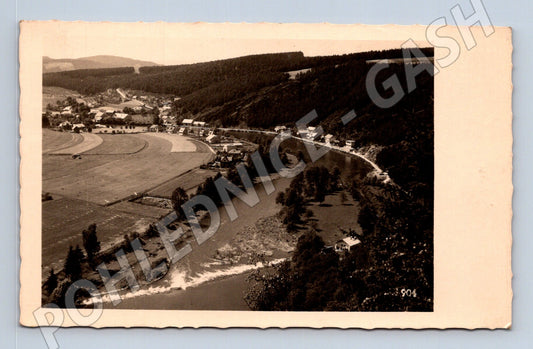 Pohlednice Ledečko nad Sázavou letecký pohled 1940 (M20358)