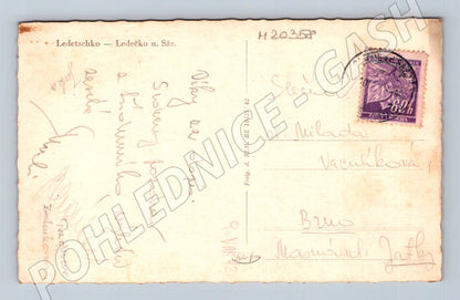 Pohlednice Ledečko nad Sázavou letecký pohled 1940 (M20358)