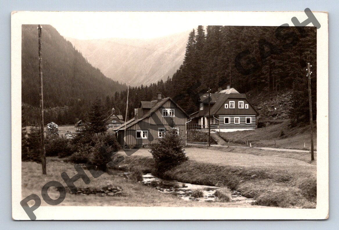 Pohlednice Krkonoše Obří důl horské chalupy (M2038)