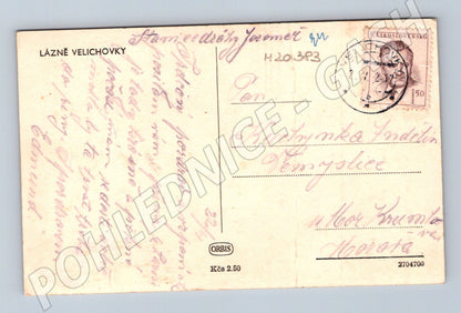 Pohlednice Lázně Velichovky 1949 (M20383)