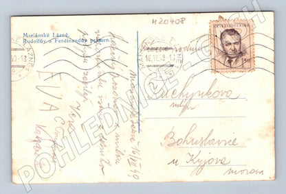 Pohlednice Mariánské Lázně Rudolfův a Ferdinandův pramen (M20408)