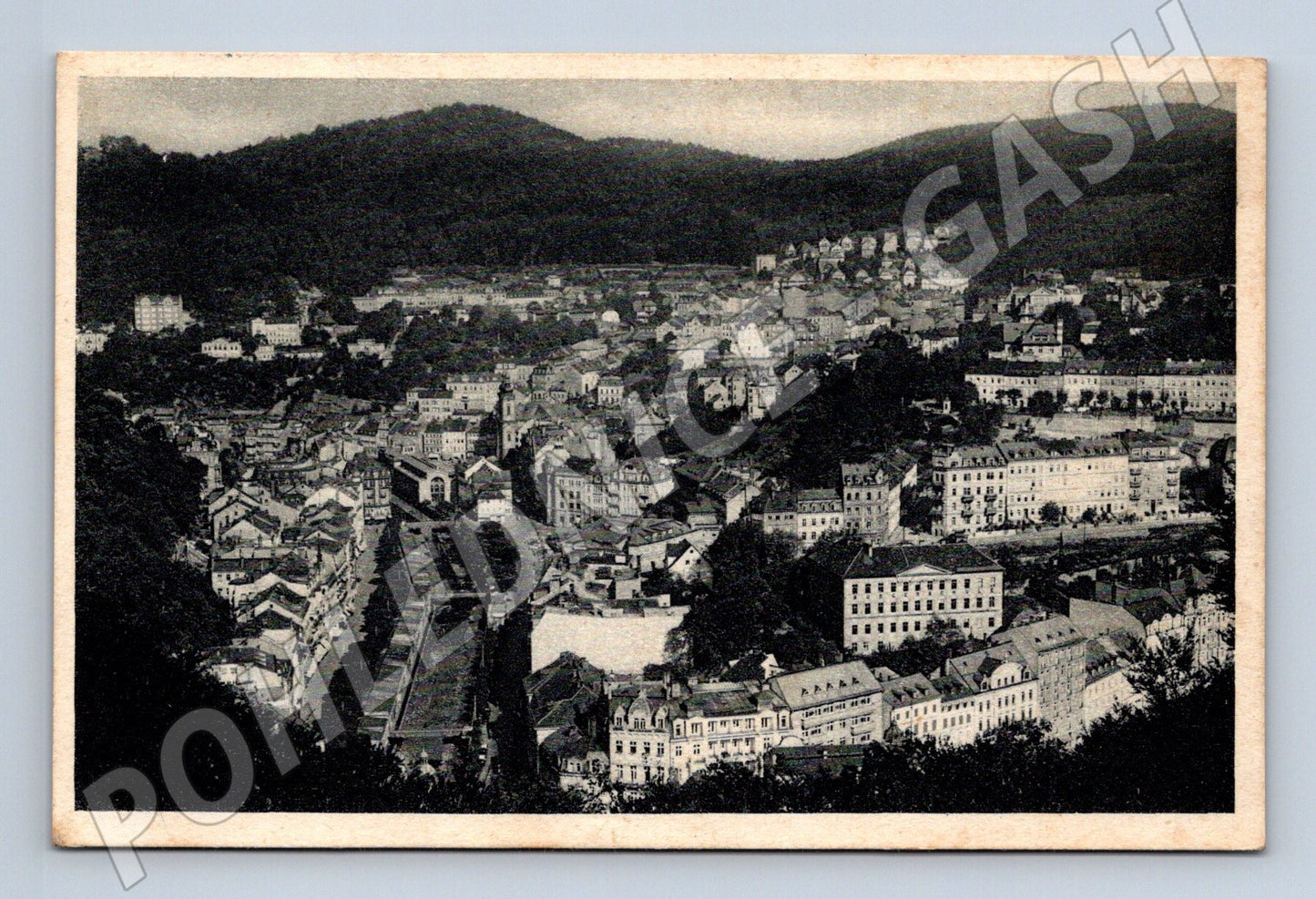 Pohlednice Karlovy Vary celkový pohled 1937 (M20415)