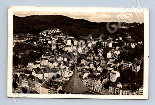 Pohlednice Karlovy Vary letecký pohled 1939 (M20417)