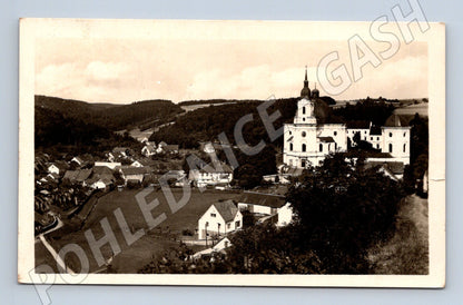 Pohlednice Křtiny u Brna poutní kostel 1957 (M20421)