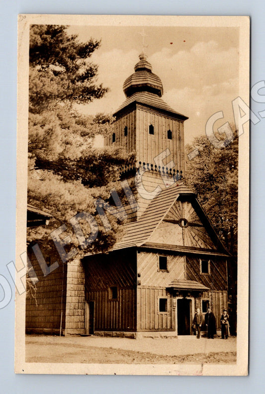 Pohlednice Rožnov Valašské muzeum dřevěný kostel (M20423)