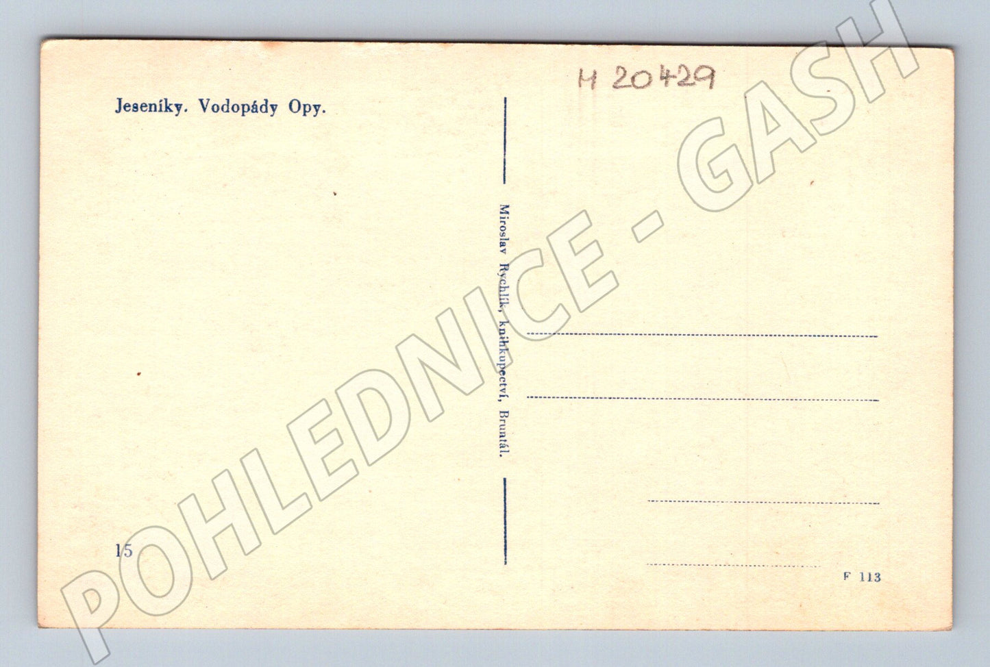 Pohlednice Jeseníky Vodopády Opy (M20429)
