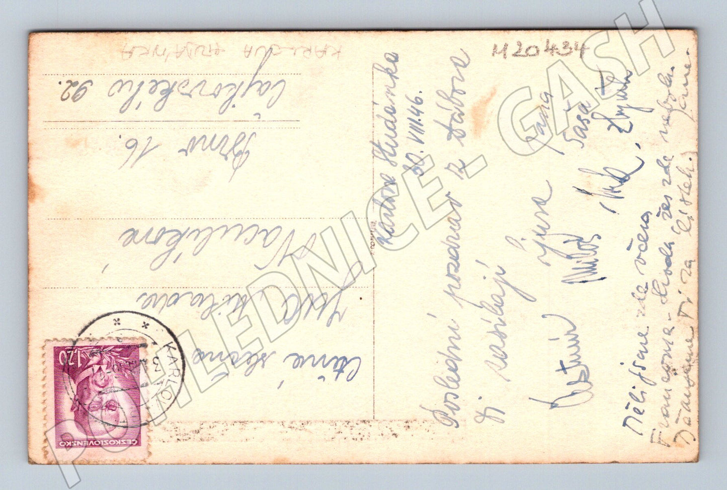 Pohlednice Bad Marienbrunn Praděd 1946 (M20434)