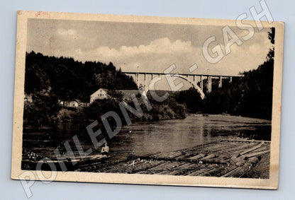 Pohlednice Bechyně most Duha přes Lužnici (M20438)