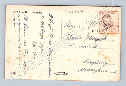 Pohlednice Černá Voda u Jeseníku 1948 (M20447)