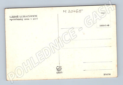 Pohlednice Lázně Luhačovice Společenský dům noc (M20465)