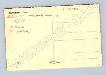 Pohlednice Broumov benediktinský klášter 1948 (M20480)