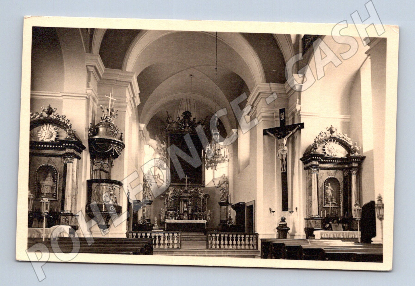 Pohlednice Dobruška kostel sv Václava interiér (M20483)
