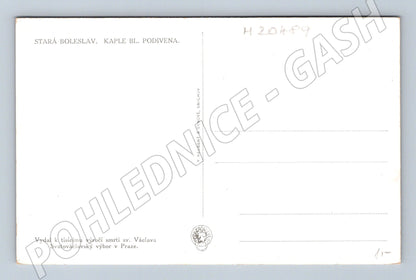 Pohlednice Stará Boleslav kaple bl Podivena 1941 (M20489)