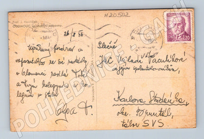 Pohlednice Olomouc 1936 Masarykova známka (M20502)