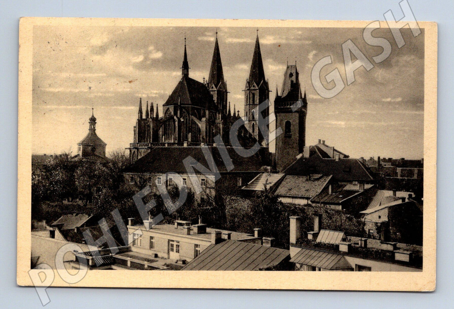 Pohlednice Kolín chrám sv Bartoloměje 1930 (M20519)