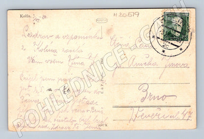Pohlednice Kolín chrám sv Bartoloměje 1930 (M20519)
