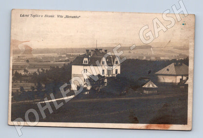 Pohlednice Teplice u Hranic vila Slovanka 1918 (M20549)